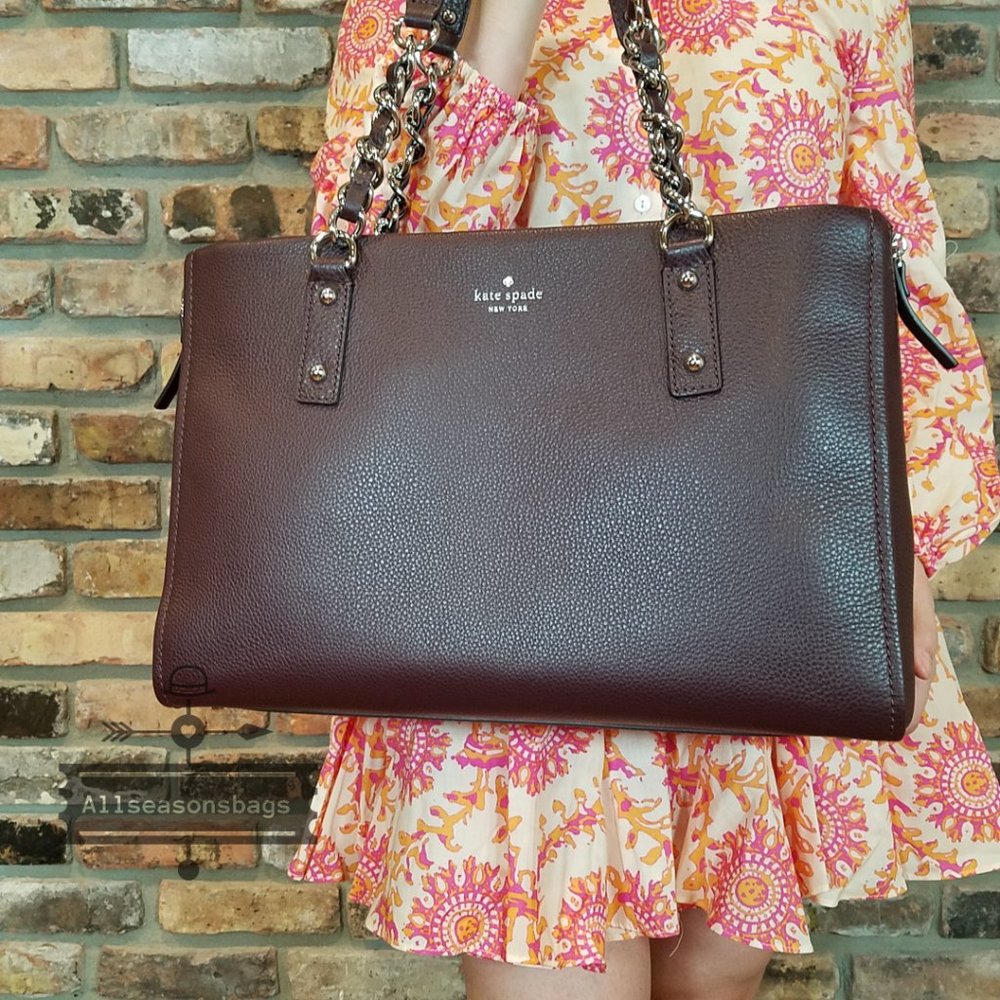 Chocolate Cherry Kate Spade Andee Cobble HILL BAG - Picture 9 of 11